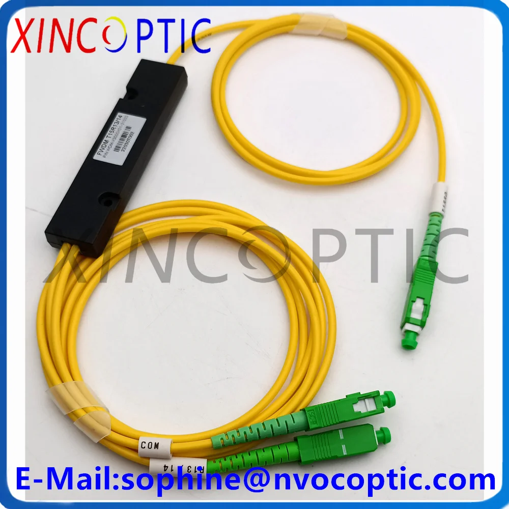 CATV 3Ports ABS Box 2.0mm Fiber Optical WDM Multiplexer Filter Module 1310 1490 1550 1x2 FWDM Device For Network Systems