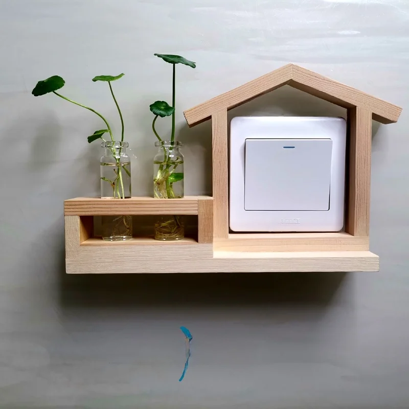 Creative Water Cultivation  Wood Switch Protective Cover Living Room Office Wall Stier Simple Luxury Soet Decorative...