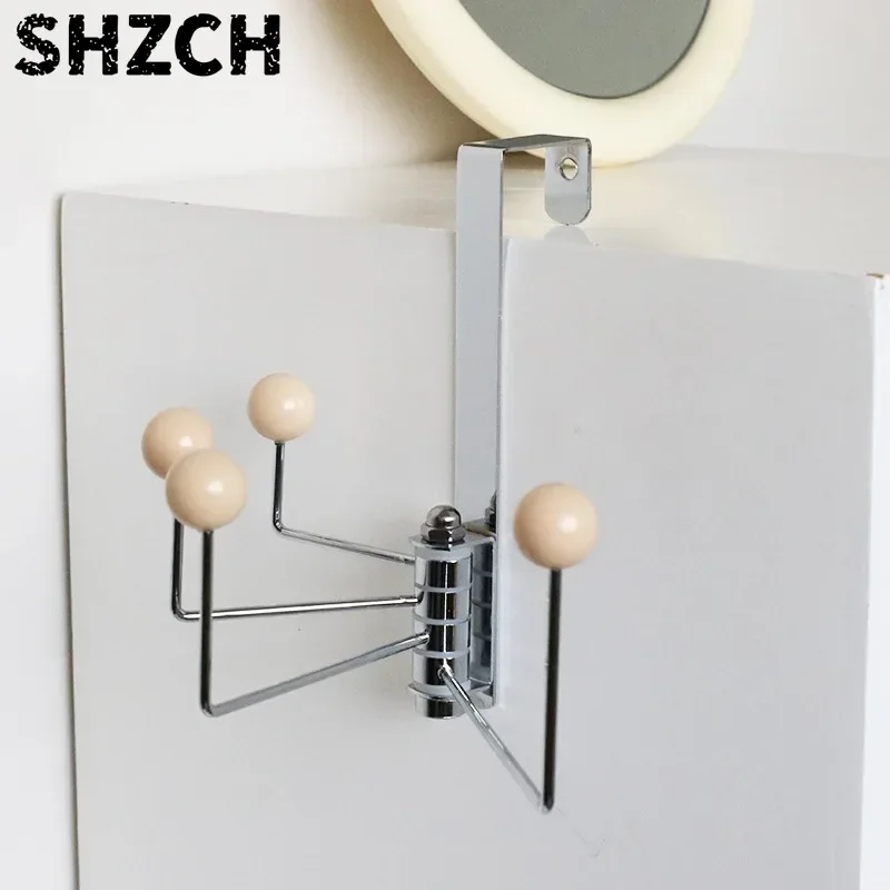 MOMO Door Back Hook Korean Wrought Iron Hook  Ins Retro Decoration Bathroom Bedroom Activity Creative Cream