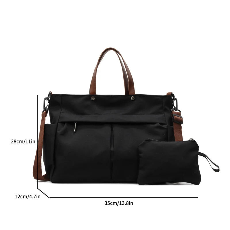 2 قطعة/المجموعة الصالة الرياضية حقيبة اللياقة الرياضة في الهواء الطلق السفر Crossbody الكتف حمل حقائب العمل الكبيرة للنساء الطلاب كتاب حقيبة يد للكمبيوتر المحمول