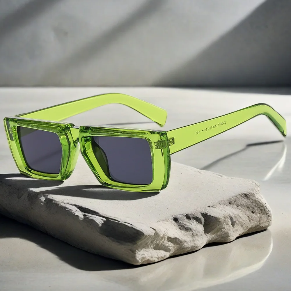 New Rectangle Sunglasses for Men Women Trendy Sun Glasses Goggle Man Brand Designer Square Shades Female UV400 Eyewear