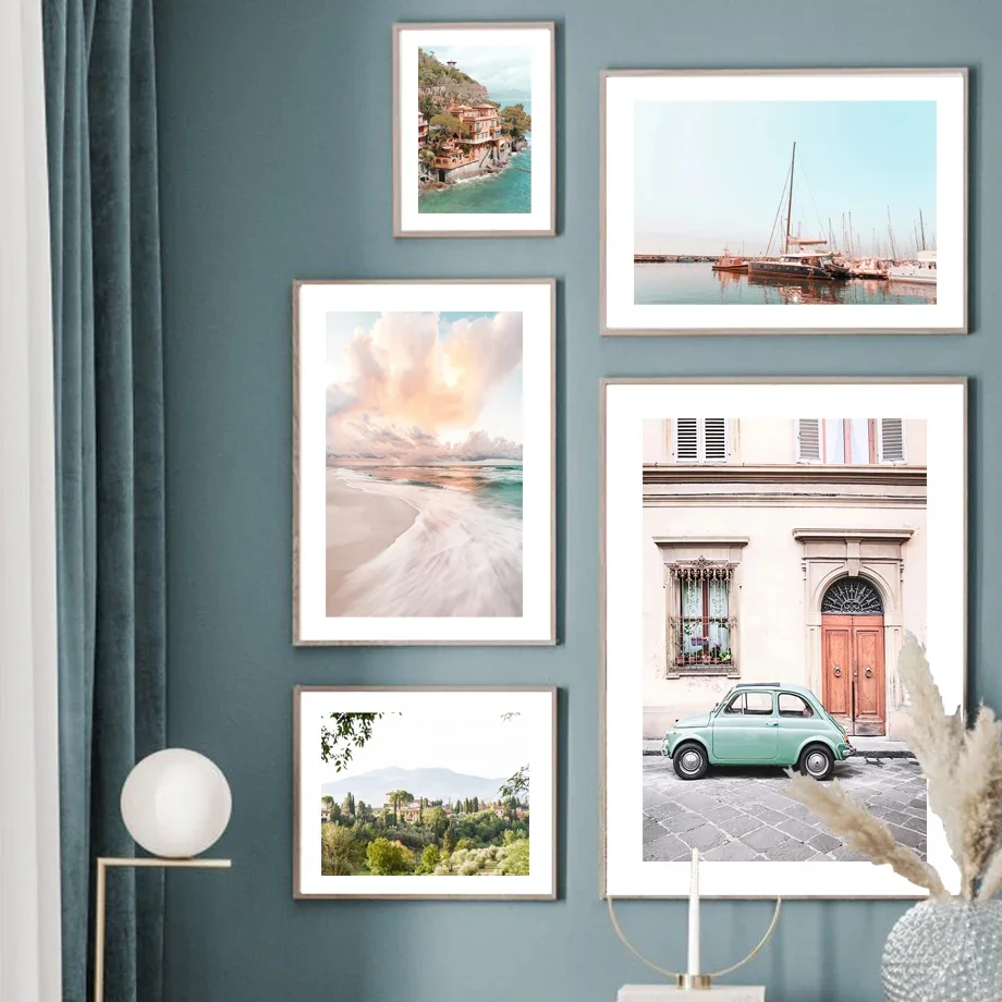 

Lemon Tree Beach House Road Italy Travel Wall Art Canvas Painting Nordic Posters And Prints Wall Pictures For Living Room Decor