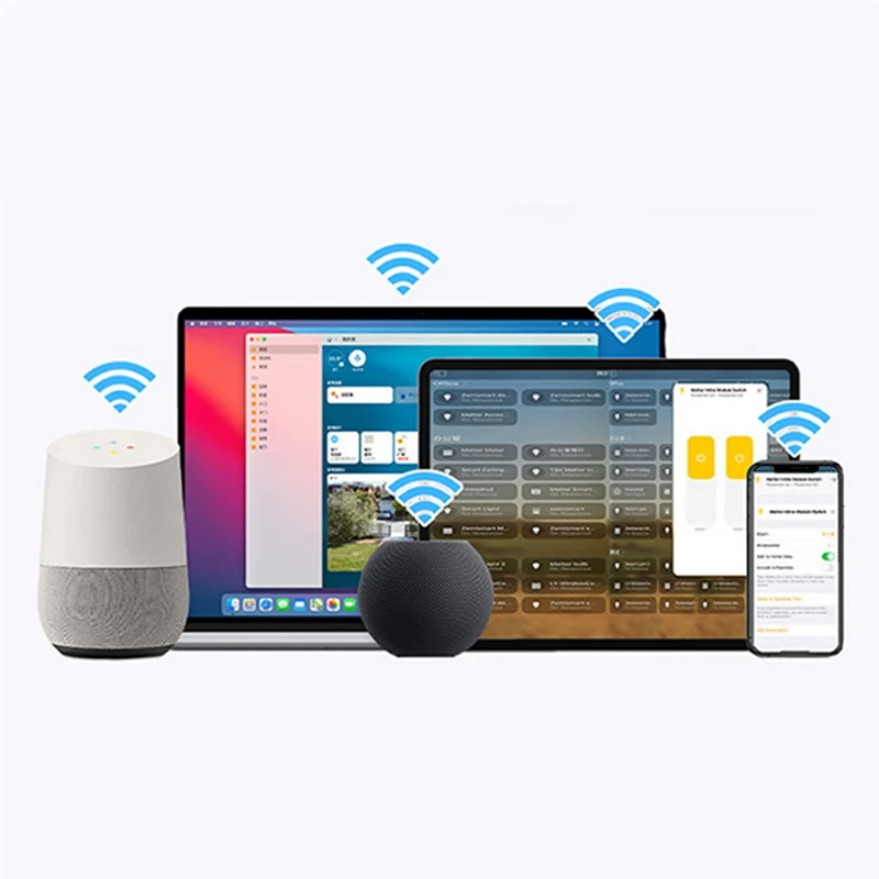 For Matter 16A Smart Wifi Switch One Open Dual Control Control Switches Mini Smart Breaker Voice Control Work With Easy Install