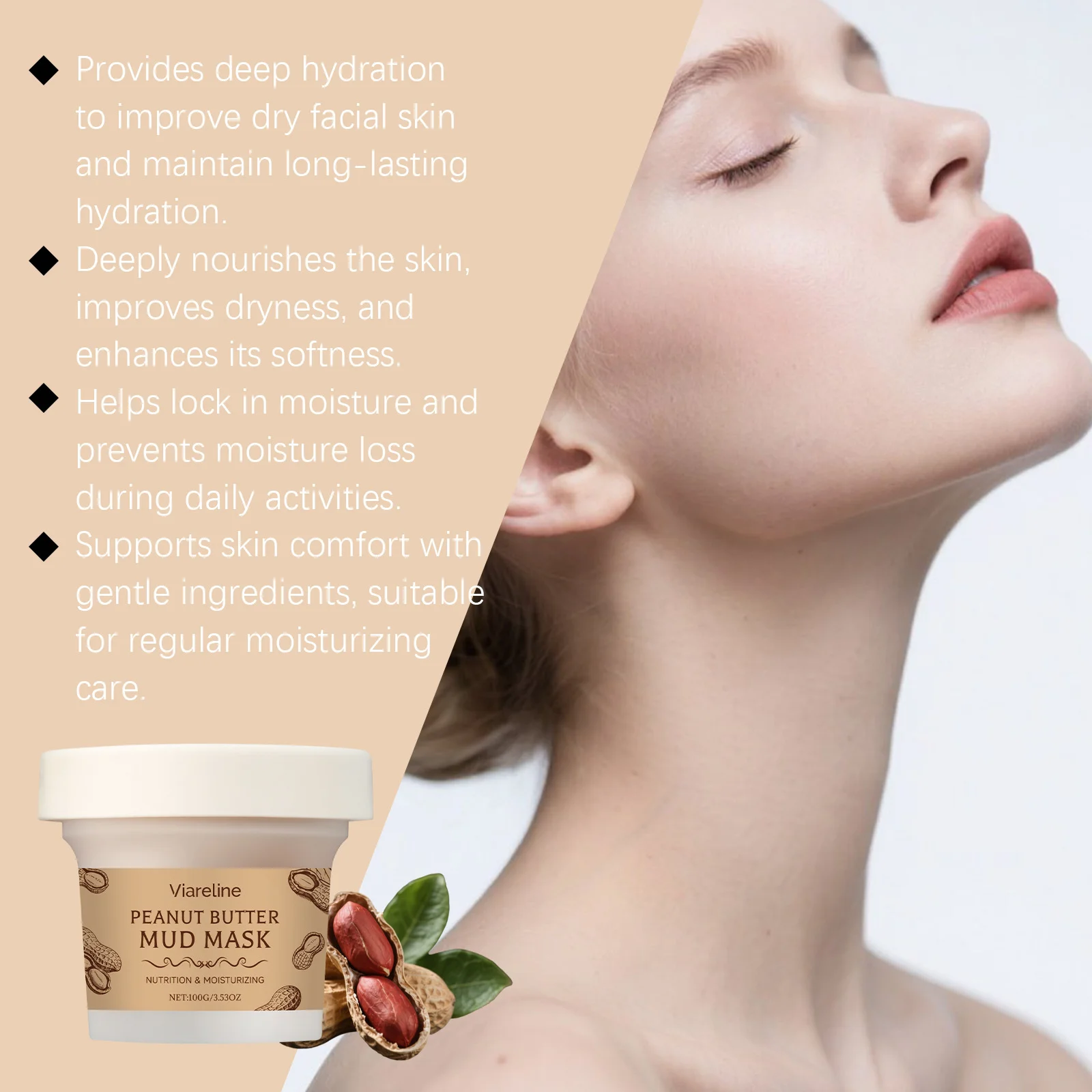 قناع طمي لترطيب الوجه ترطيب اشراق تنعيم إصلاح تحسين بلادة مهدئا يتقلص المسام التطهير قناع الوجه #2