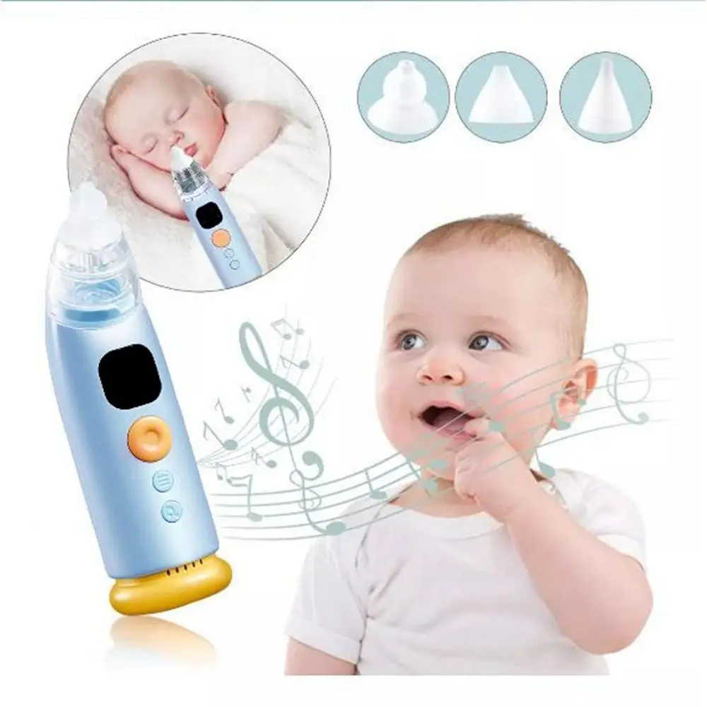 

USB Rechargeable Electric Nasal Aspirator Adjustable Suction Low Noise Eustachian Unclogger Anti-backflow