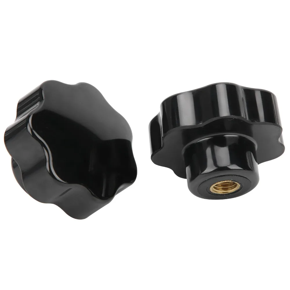 2pcs Versatile Industrial Clamping Knob Durable Practical Star Hand Knob Threaded Hand Knobs Replacement Handle