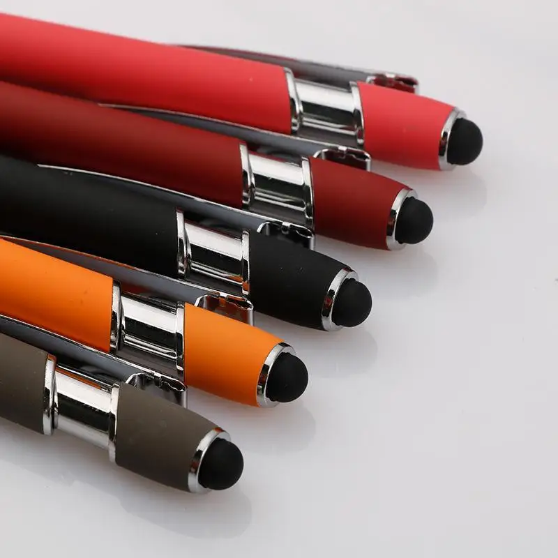 10/20Pcs Random Color Ballpoint Pens Retractable Multipack 2 In 1 Pens Set With Stylus Tip Black Ink Funny Pens For Work