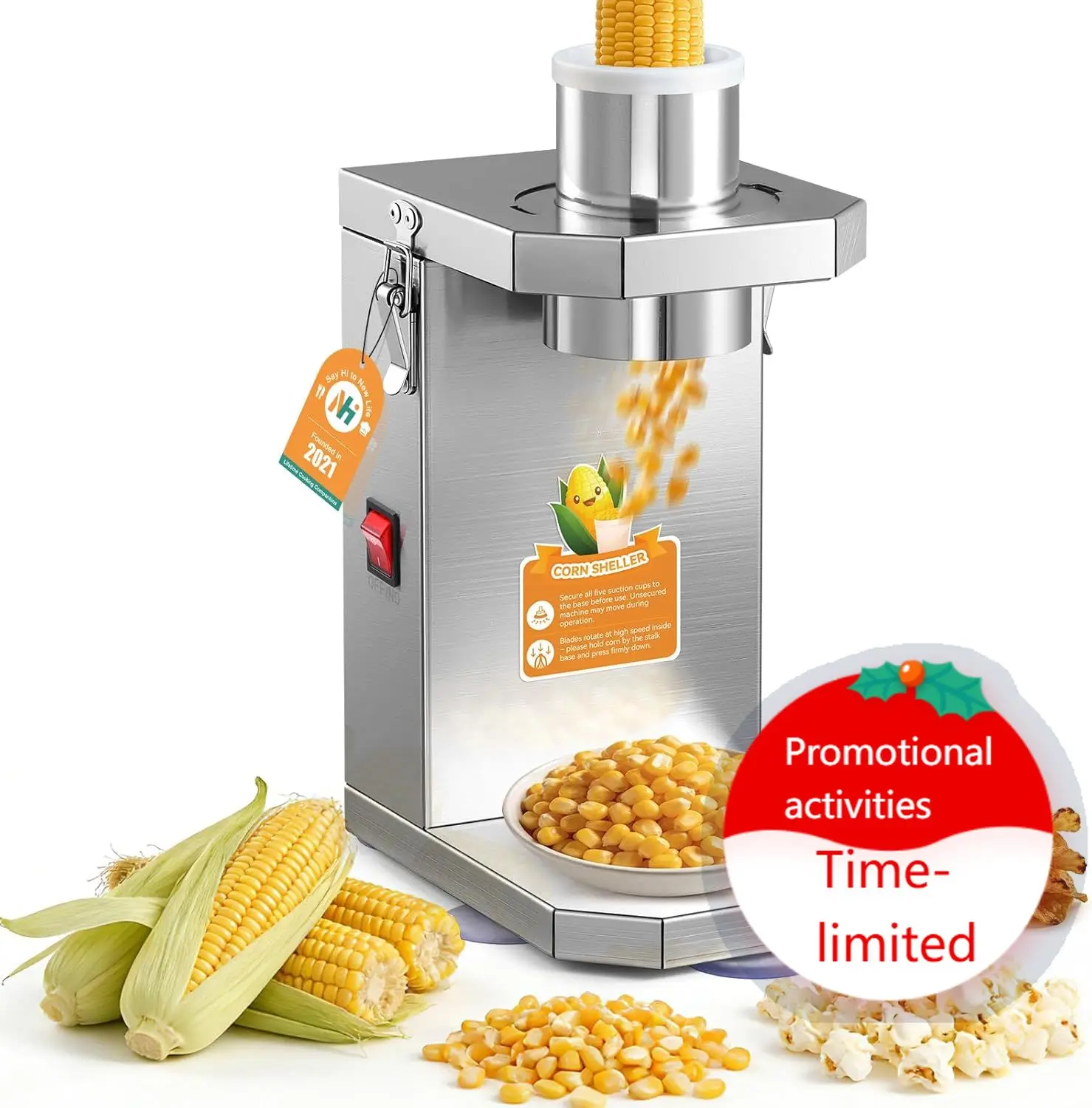 

Electric Corn Sheller Thresher Corn Peeler Stripper Tool Home Commercial Farm