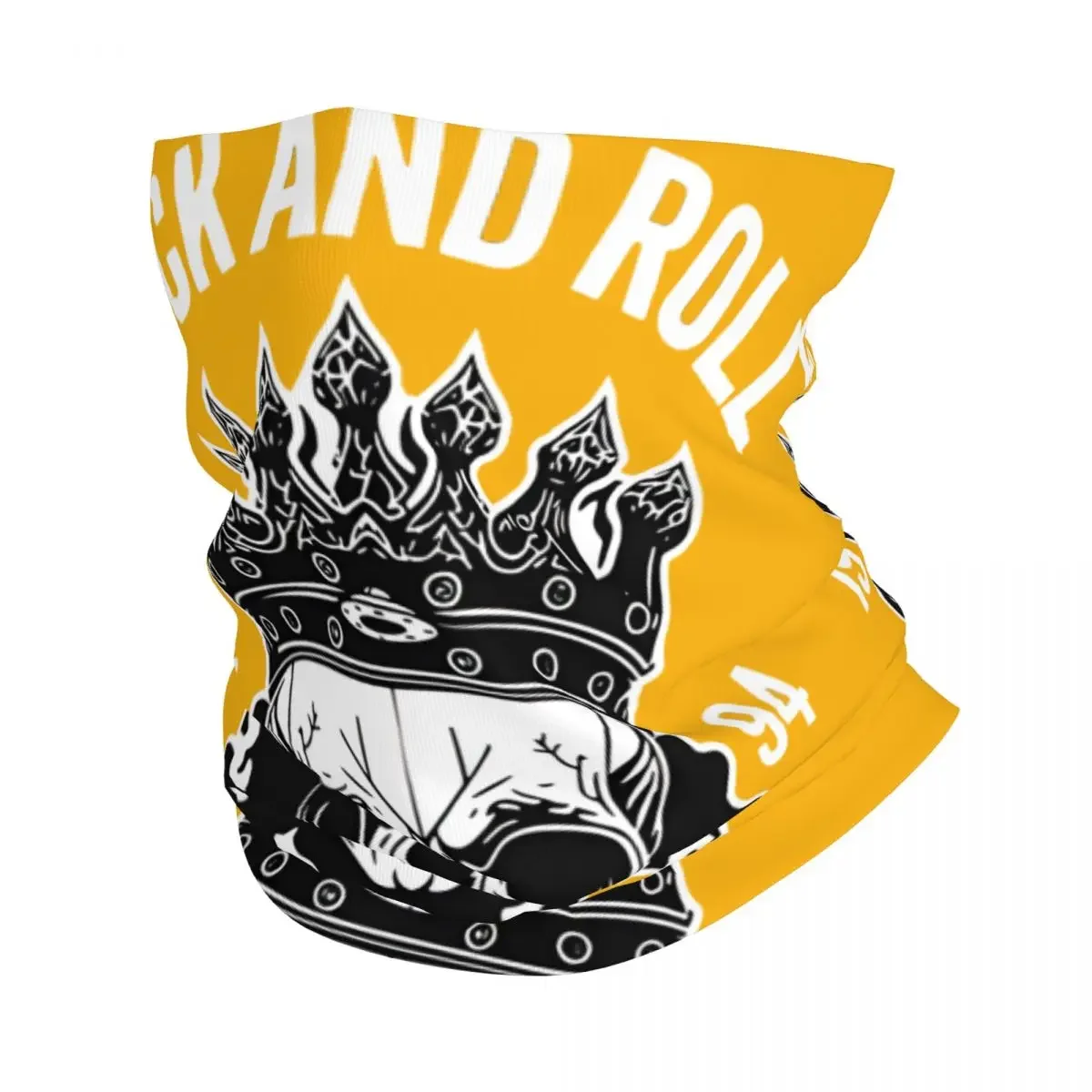 Rock And Roll Foo-Ever Vintage Skull Wearing A Crown Bandana Neck Gaiter Motorcycle Club Foos Fighter Face MaskFace Mask