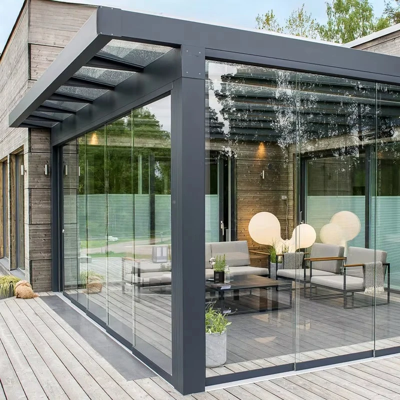 Modern Polygonal Aluminum Alloy Sunroom Corrosion Resistant Glass House For Backyard Garden Multi Purpose Use