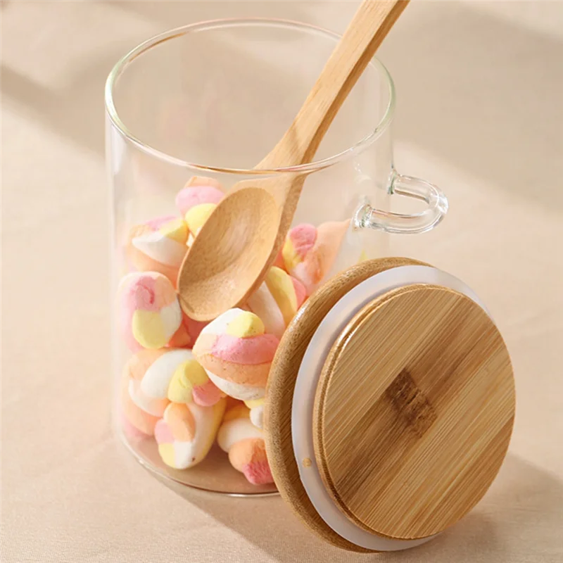 

4 Pack Overnight Oats Glass Containers With Lids And Spoons, Glass Jars With Spoons And Lids For Loose Teaabkw