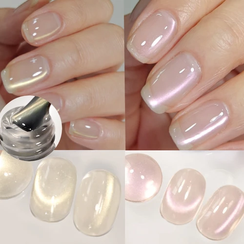 BORN PRETTY-esmalte de Gel magnético para gato, color dorado y rosa, 10ml, luz de agua, brillo, barniz semipermanente UV para manicura
