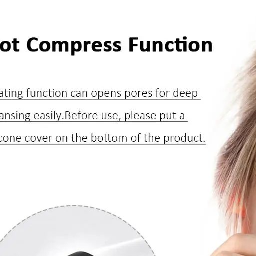 Electric Blackhead Remover Hot Compress Blackhead Remover Vacuum Suction Acne with 3 Adjustable Suction Levels & 4 Replaceable