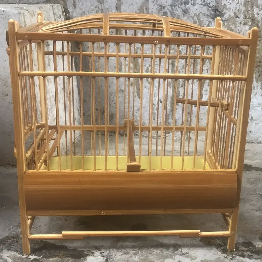 Handmade Bird Cage Set, Box Cage, New Cage, Yellow Teng Bird Box, Knotless, Leather Bamboo