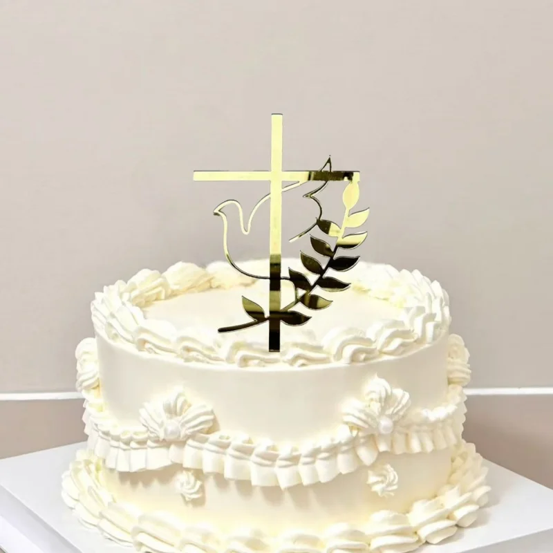 3 uds decoraciones acrílicas, decoraciones para pasteles, decoraciones para bautismo de la Sagrada Comunión, adecuadas para Navidad, Pascua, cumpleaños, boda