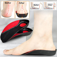 Orthotic for Severe Flat Foot Arch Support Plantar Fasciitis 3/4 Orthopedic Insole XO-Shaped Legs Correction Foot Care man women