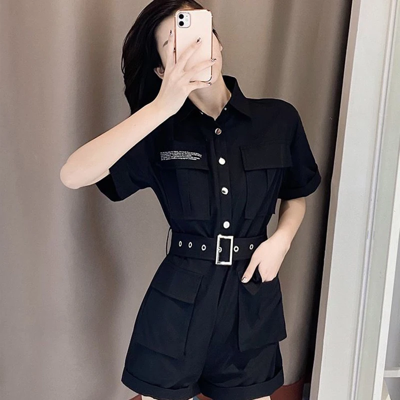 

Cool Haome Women's Overall Pants Summer 2024 High Waist ort Length Straight Leg Wide Leg Casual Suit Korean Sle