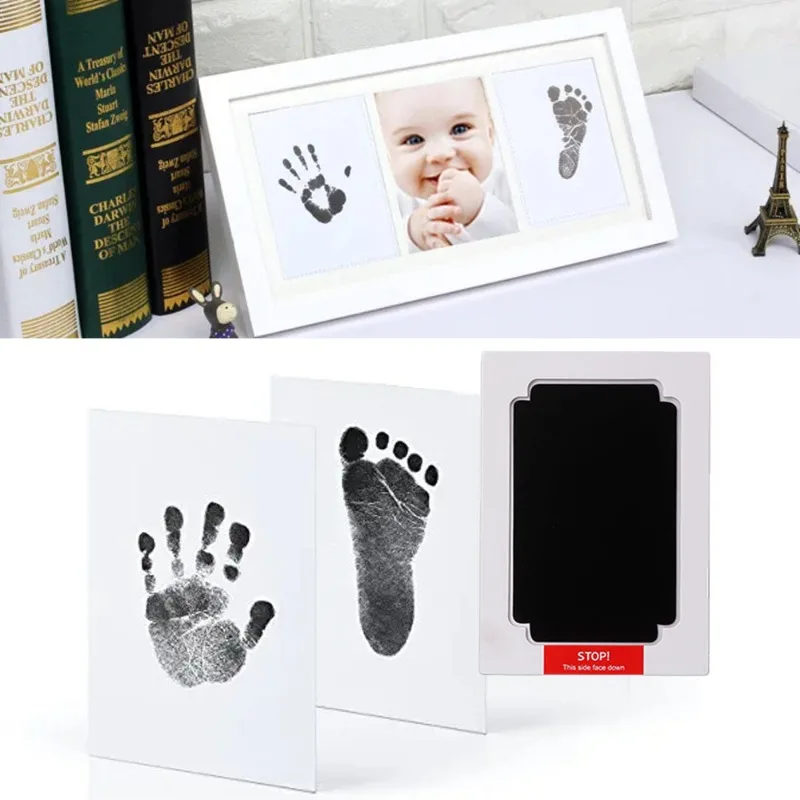 1pcs DIY Hand and Footprint Kit Ink Pads Photo Frame for 0-10 Months Newborn Pet Dog Footprint Souvenir
