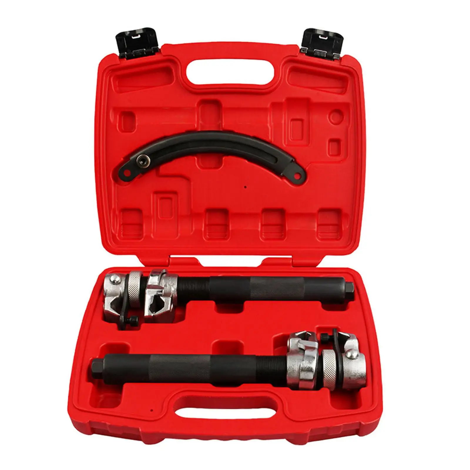 Coil Spring Compressor Tool Set with Secure Jaws for Automotive Suspension with