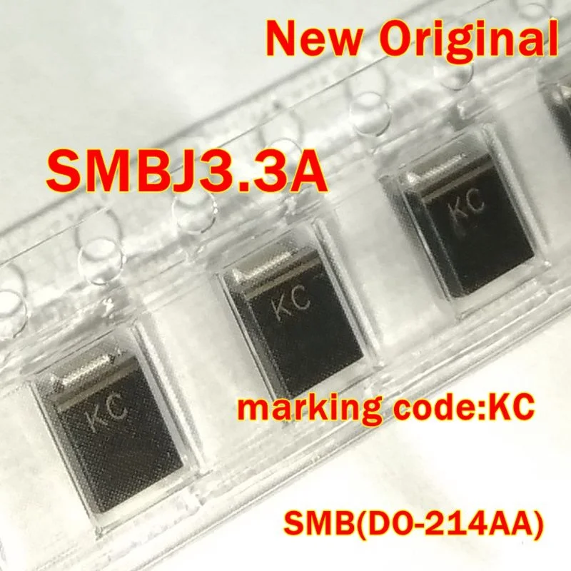 10Pcs to 500Pcs Smbj3.3A Smb(Do-214Aa) New Original Marking Code: Kc Transient Voltage Suppressors 3.3V