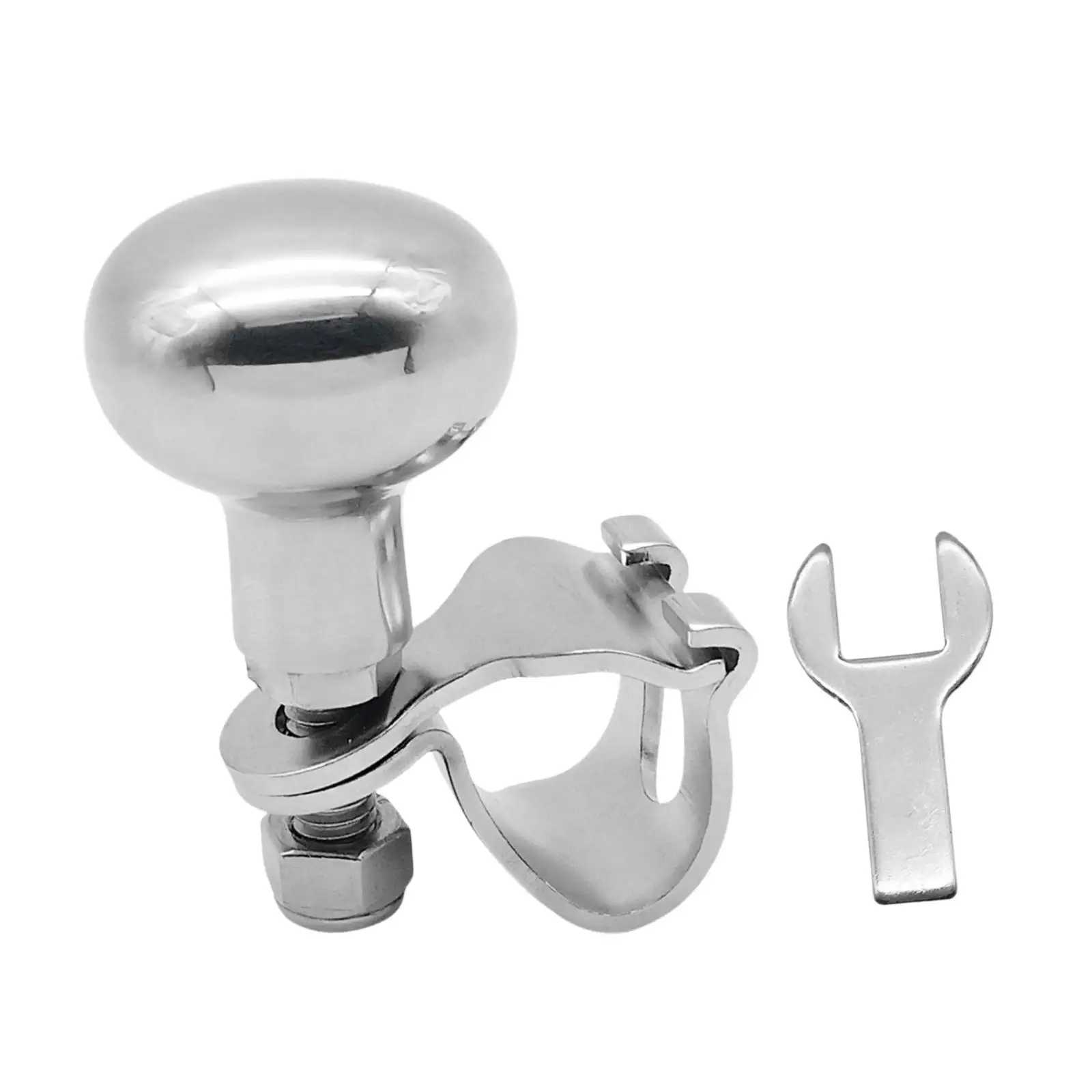 Boat Aluminum Accessories Steering Knob Durable Metal Aid Handle Replacement with Wrench for Wheel