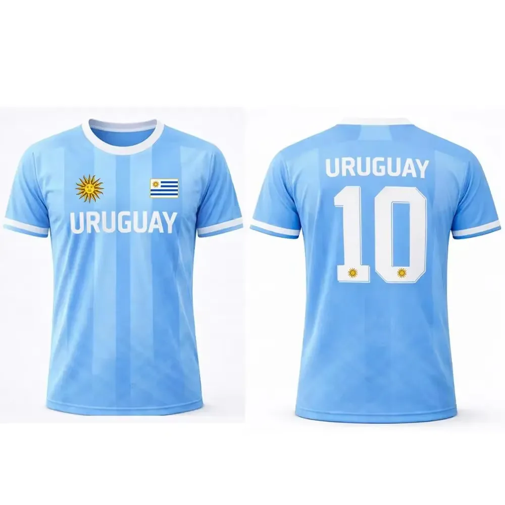 Men's polo shirt, fan shirt with Argentina team flag and number 10 print