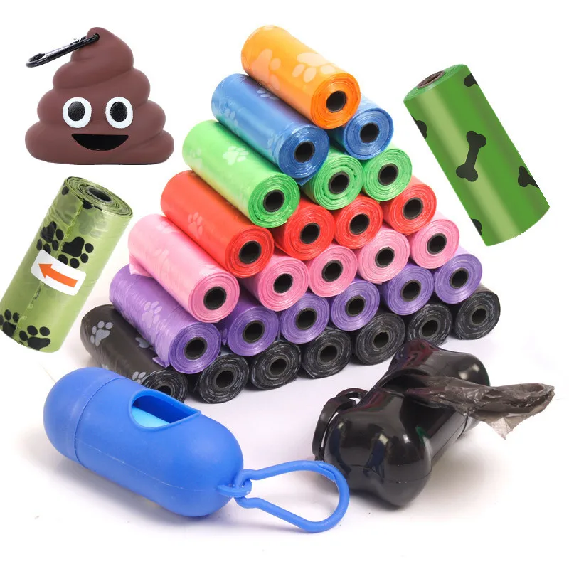 Cute Poop Shape Pet Waste Bag Dispenser Poop Bag Dogs Cat Trash Carrier Loader Cleaning Tool for Outdoor Walking Dog Products