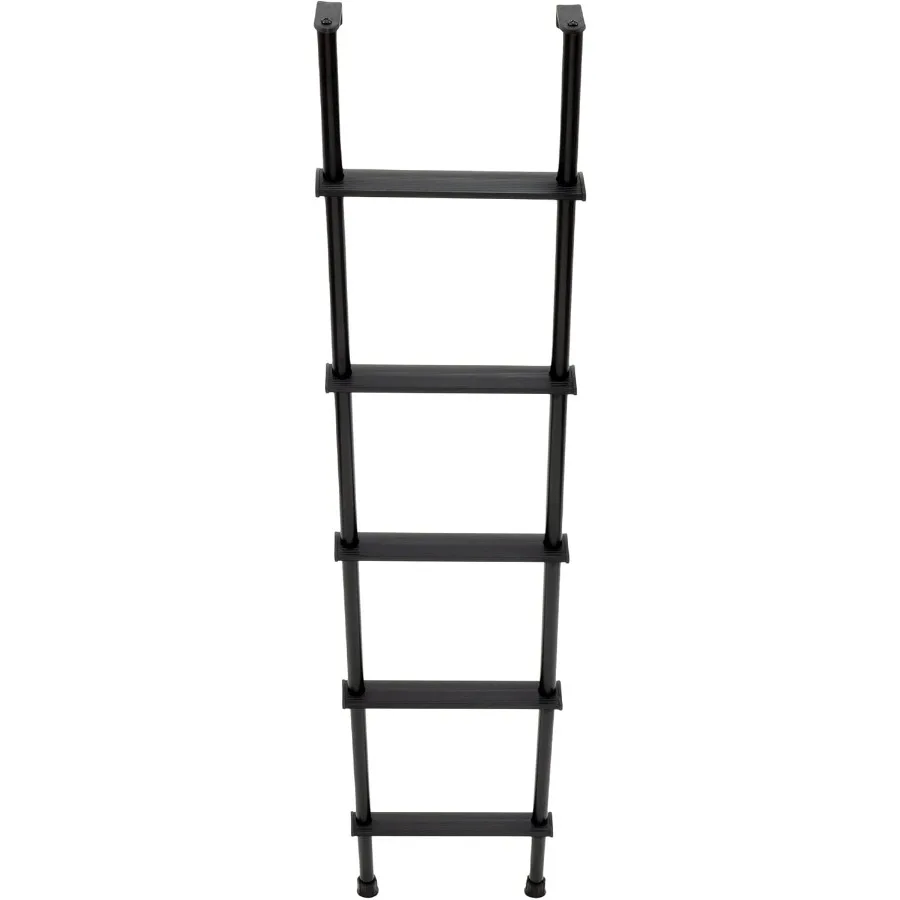 66Inch RV Bunk Ladder with Black or Silver Finish for Safe and Easy Access in Compact Living Spaces Includes Mounting Brackets