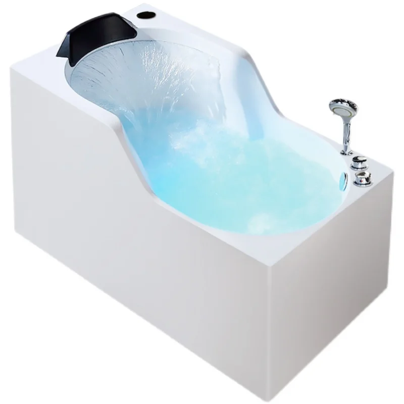 Surfing massage bidet bath household small apartment intelligent constant temperature heating bubble shoulder waterfall bath