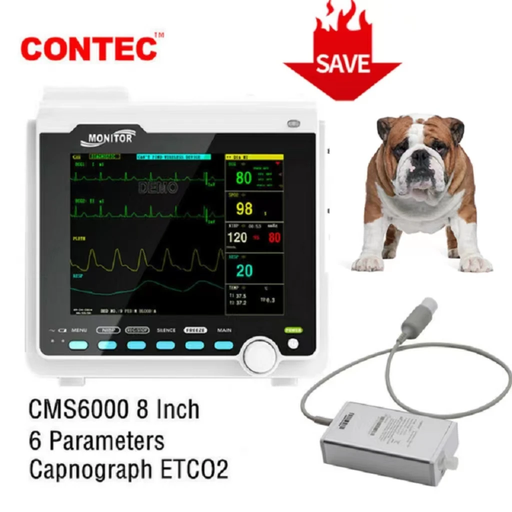 CONTEC CMS6000 Patient Monitor Human/Veterinary Portable 6 Parameter 8\