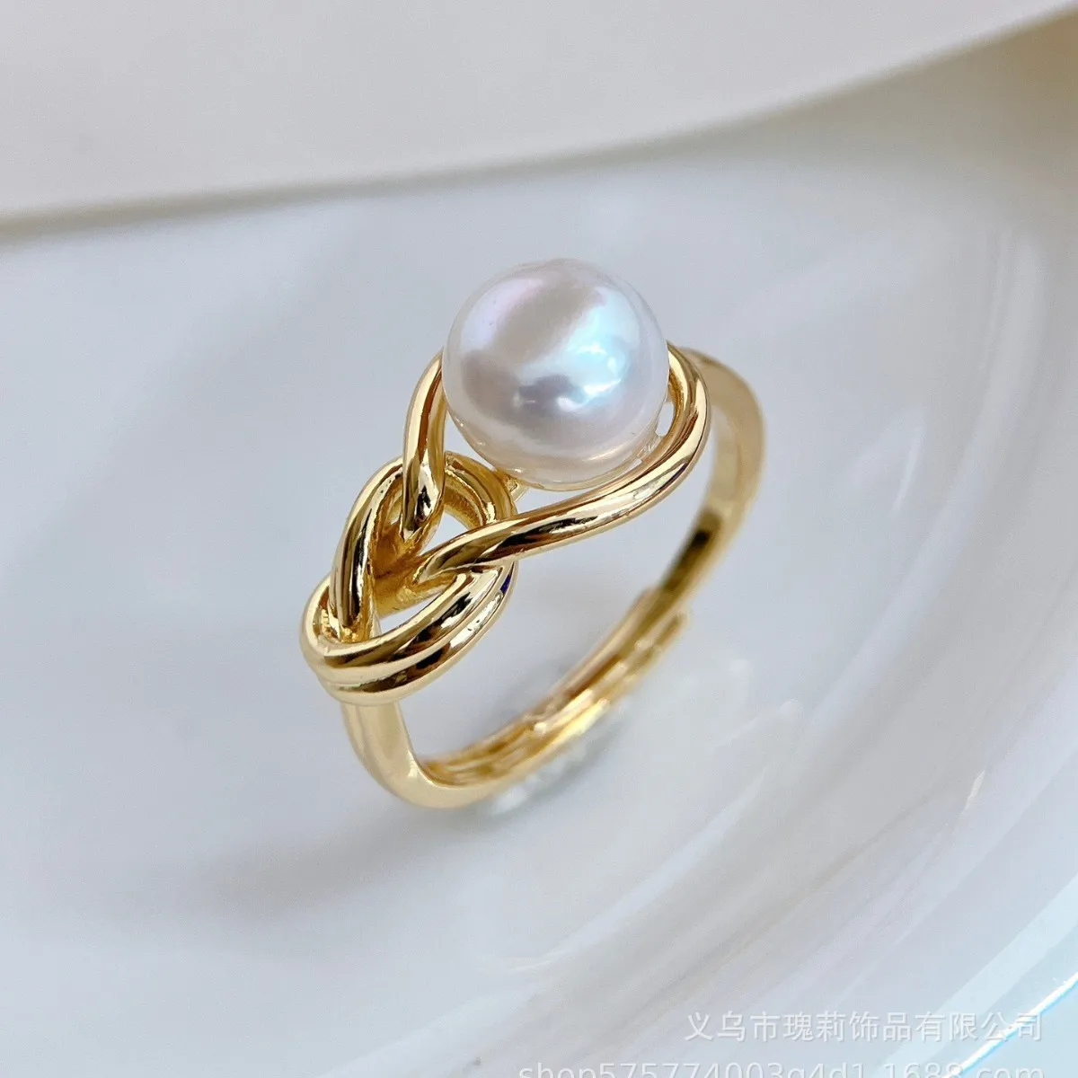 

Design Versatile Ring Women's Fashion ins Cold Trend Personality Pearl Opening Adjustable Finger