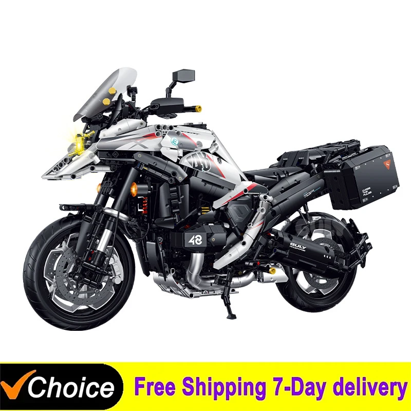 

2489Pcs Technical 1:5 Motorcycle R1300GS Building Blocks Bricks Model Assembling Toys Desktop Ornament Children's Holiday Gifts