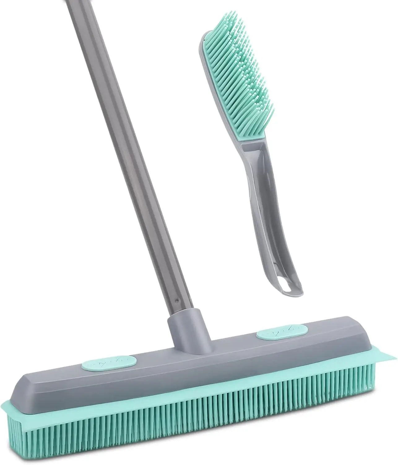 

Broom Carpet Rake for Pet Hair, Fur Remover Broom with Squeegee, Portable Detailing Lint Remover Brush
