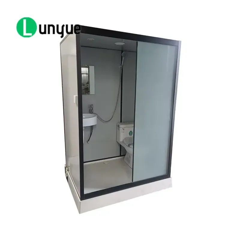 All-in-One Portable Prefabricated Bathroom with Toilet and Shower for Small Spaces Indoor Convenient Compact Design Easy