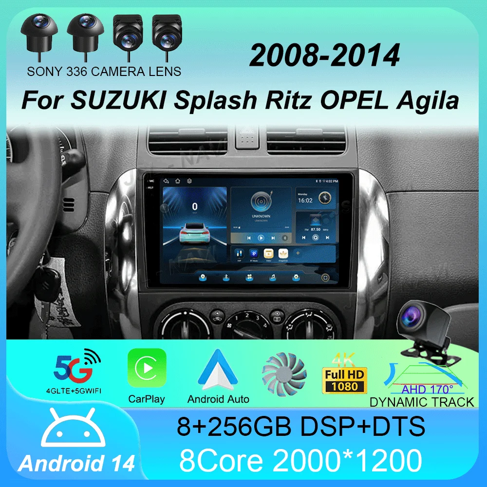 

Car Radio Android 14 Carplay for Suzuki SX4 2006-2013 Fiat Sedici 2005-2014 Navigation Multimedia Video Player Audio 2din Stereo