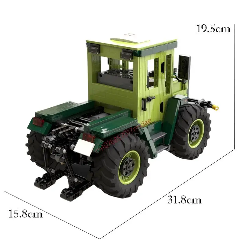 1:17 Moc RC Farm Trac 1000 tractor and 3 Way Tipper with Drawbar  DIY creative ideas ChildrenToy birthday Gift Technology Blocks