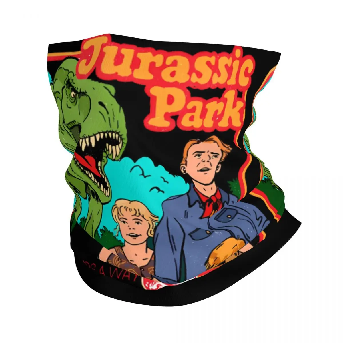 Trendy New Jurassic Park Bandana Neck Gaiter Motocross Face Scarf Running Unisex Adult Winter