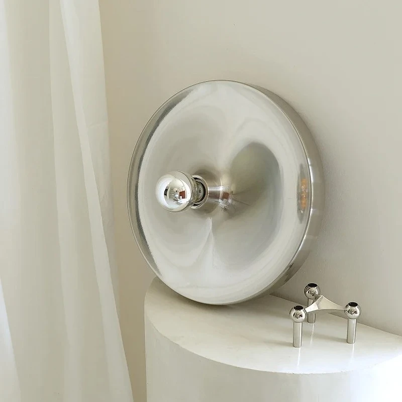 Nordic  Ripple Disc Sconce Background Decorations Vintage Space UFO Saucer Wall Lights Bauhaus Style Space Wall Lamp