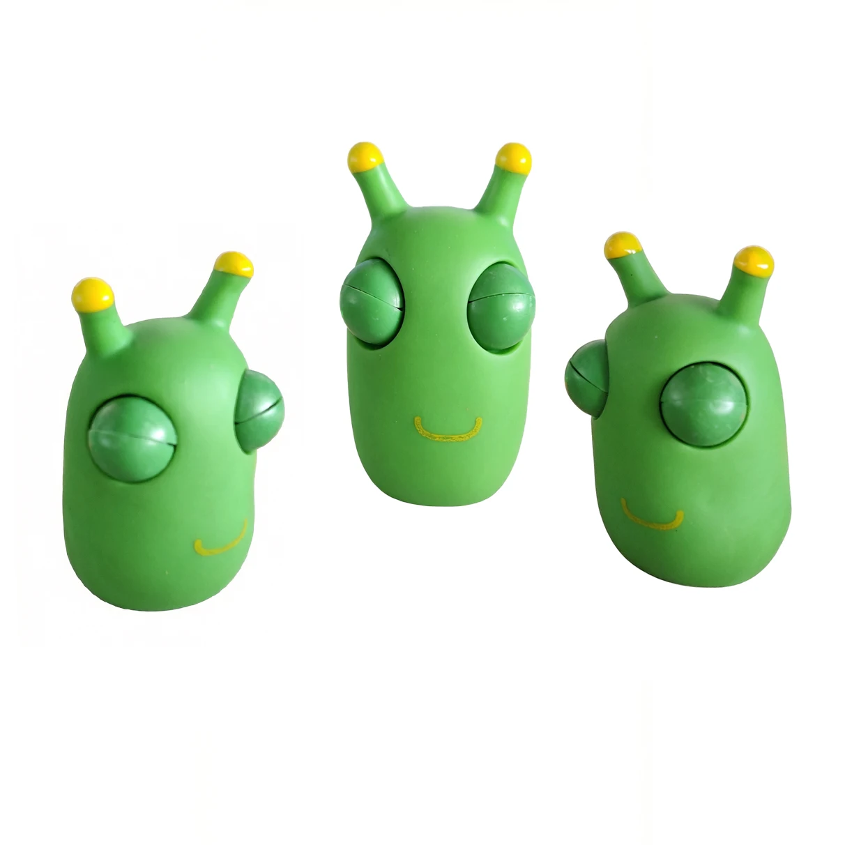 1/3 PCS Novelty Green Worm Squeeze Toys Eye Fidget Sensory Stress Relief Toys for Kids & Adults Birthday Gifts