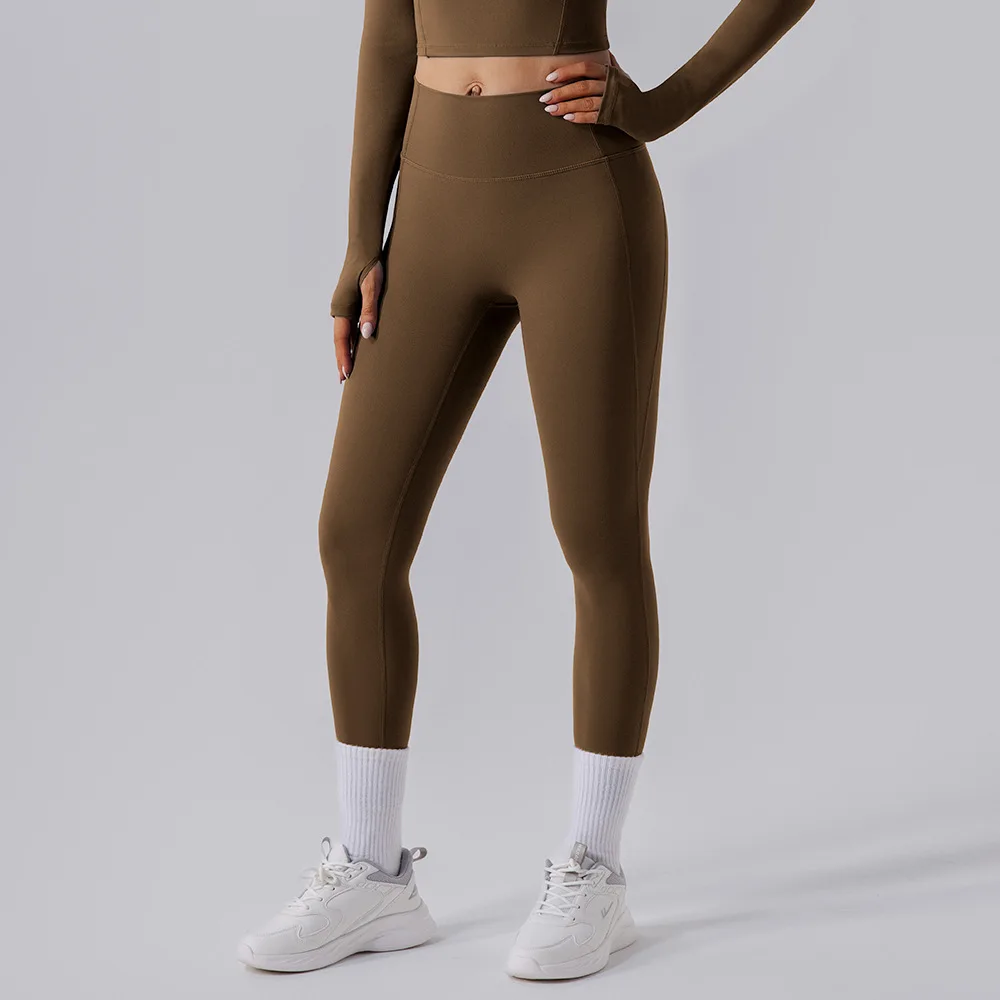 

Maxdutti High Elasticity Rolled Edge Yoga Pants Hip Lifting Exercise Tight Fit Fitness Pants Woman Clothes Women's Pants 2026