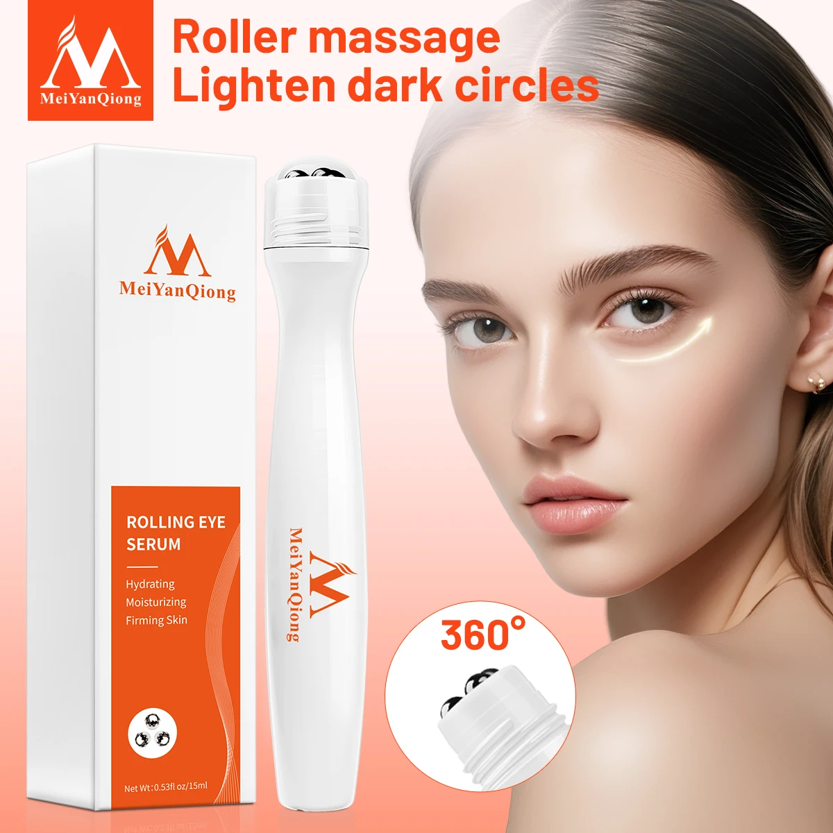 

Эссенция от темных кругов под глазами против морщин, уменьшающая мелкие линии, устраняющая отеки, отбеливающая, увлажняющая, роликовая, массажная, Уход за глазами