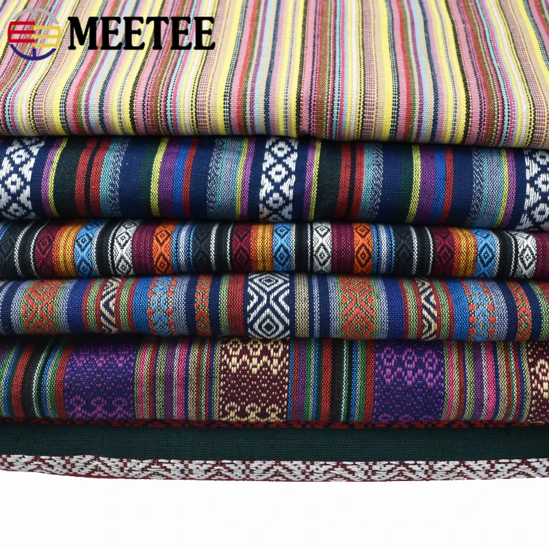100/200X150cm Ethnic Jacquard Sofa Cover Fabric Pillow Lace Cloth DIY Hometextile Curtain Tablecloth Decoration Sewing Material