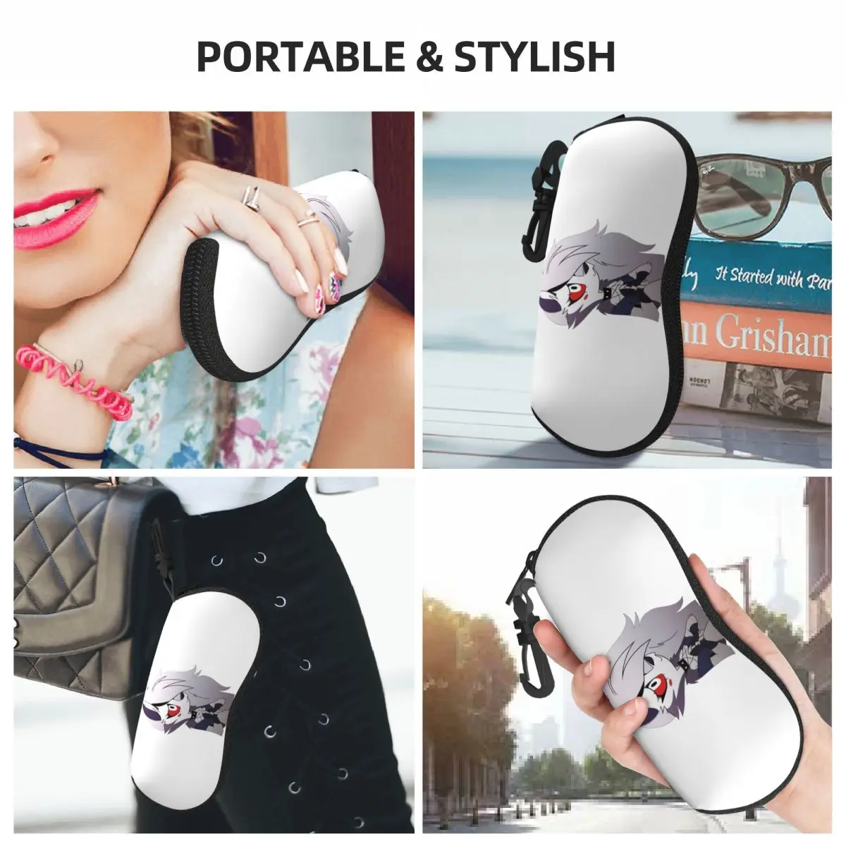 Helluva Boss Loona Shell نظارات حافظة نظارات شمسية واقية للنساء والرجال حقيبة نظارات ناعمة #5