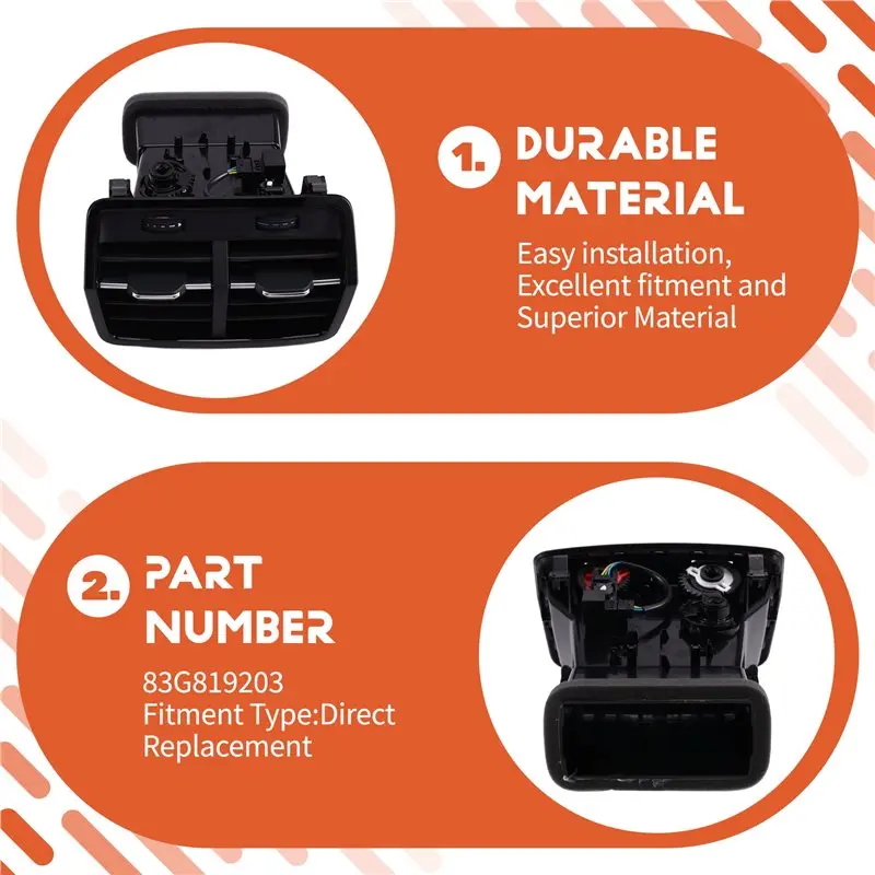 A95E-For Q3 2019- 2024 Rear Air Conditioning Vent Outlet AC Air Vent Interior Car Accessory Component