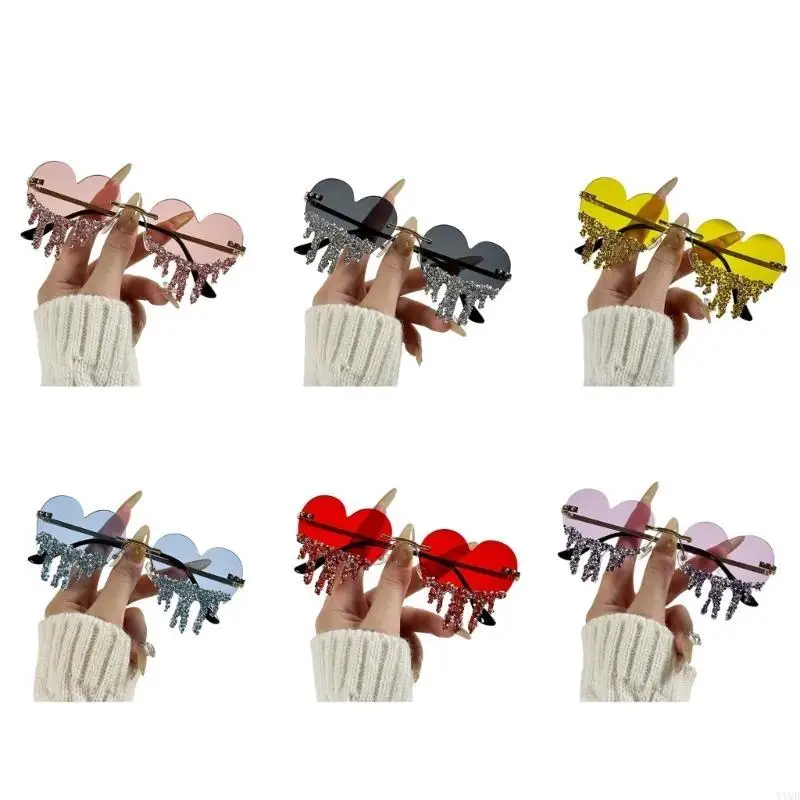 

Прекрасная линза Сердце разрывая форма линзы солнцезащитные очки маленькие очки рамы