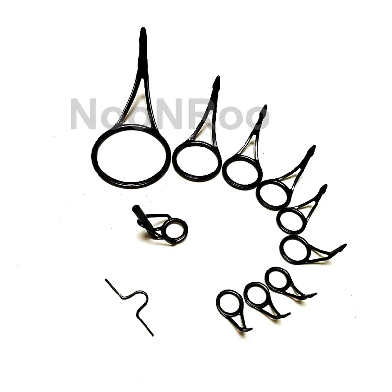 NooNRoo Stainless Steel Ring Guide Set  Spinning Fishing Rod Repair Guide Set 11Pcs/ Bag