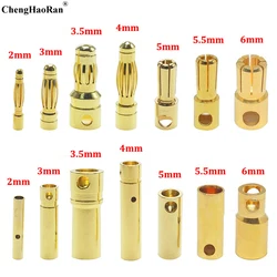 1pcs 2mm 3mm 3.5mm 4mm 5mm 5.5mm 6mm RC Battery Gold-plated Bullet Banana Plug High Quality Male Female Bullet Banana Connector