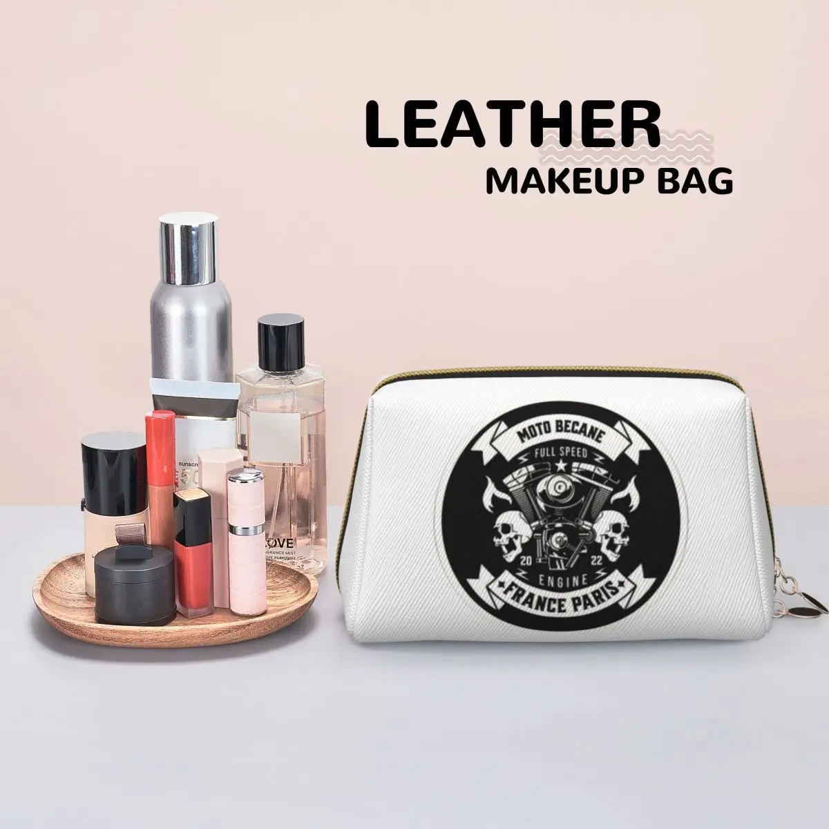 Motobecane Fan Art Women Cosmetic Bag Travel Makeup Organizer Pouch Toiletry Storage Dopp Kit Box