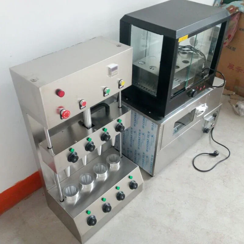 Conch Shape Pizza Cone Maker Making Machine With Oven Showcase Optional