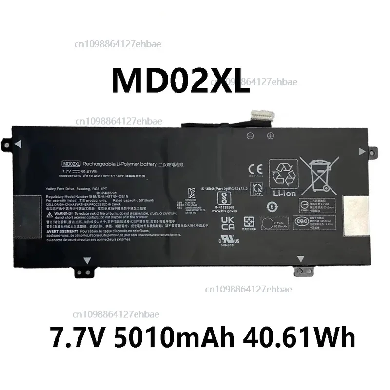 

Md02xl 7.7v 40.61wh 5010mAh laptop battery for HP Chromebook X360 12B series L63999-AC1 L64430-005Fast